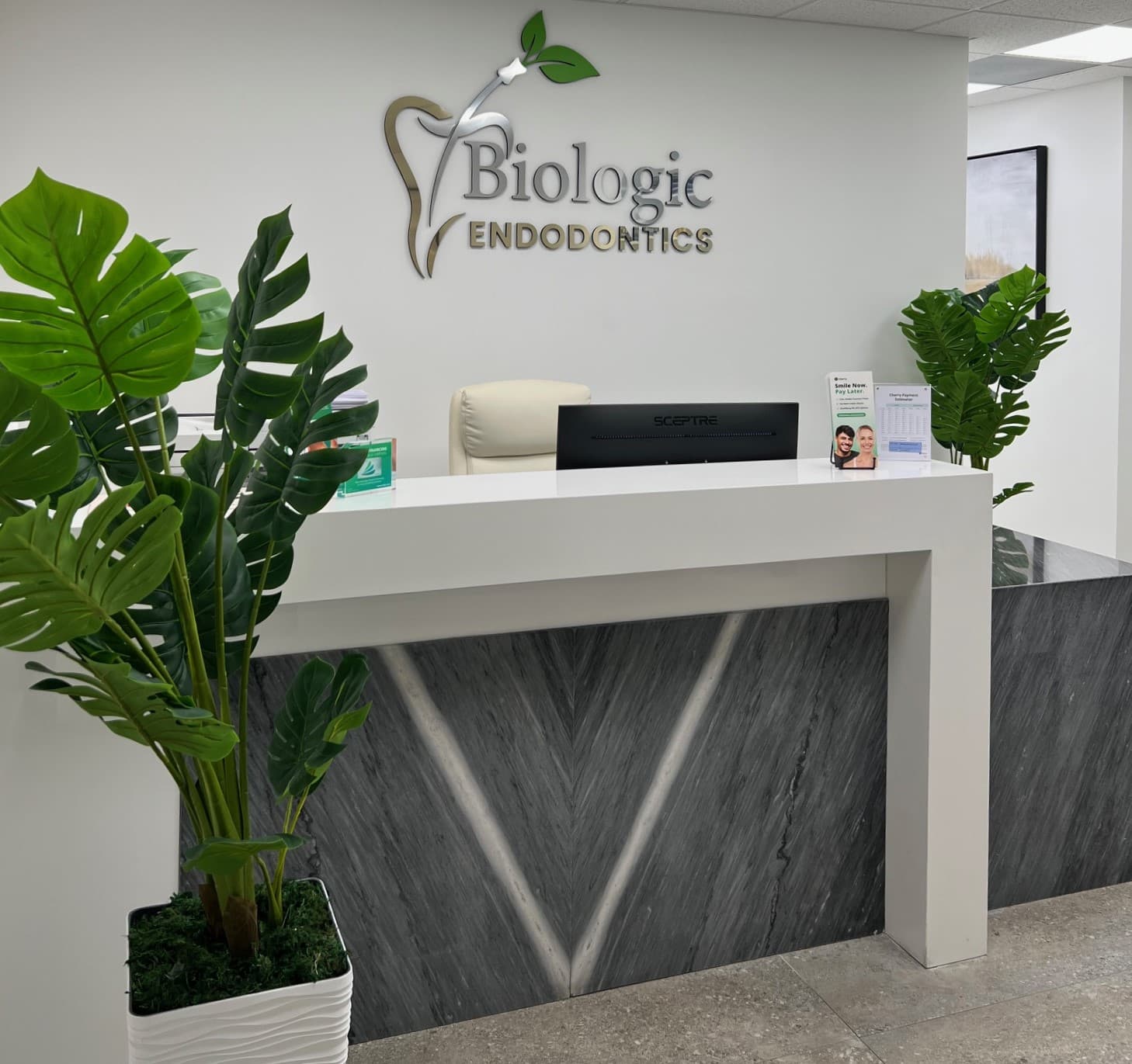 Front desk at Biologic Endodontics in Beverly Hills