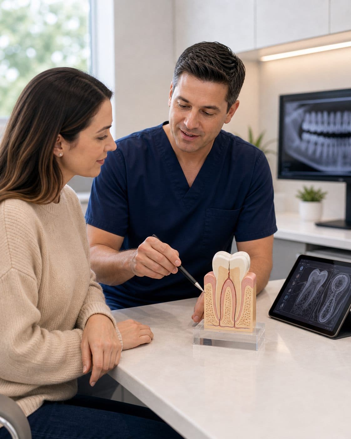 Cracked tooth evaluation with a cracked tooth model at Biologic Endodontics