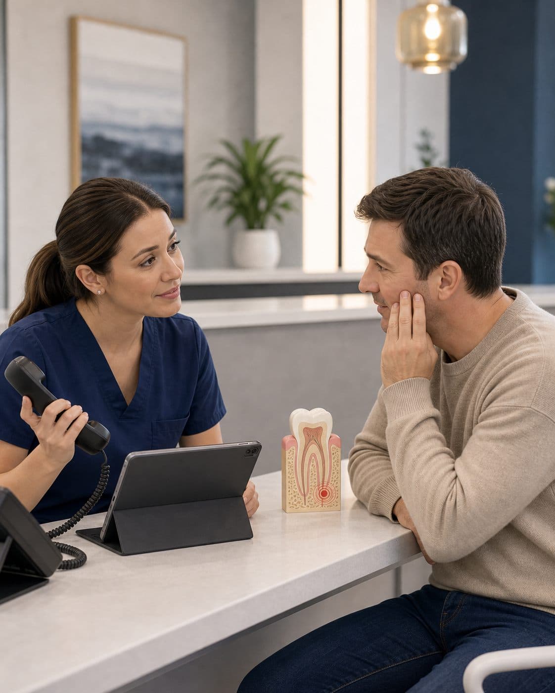 Emergency endodontic care consultation for urgent tooth pain at Biologic Endodontics