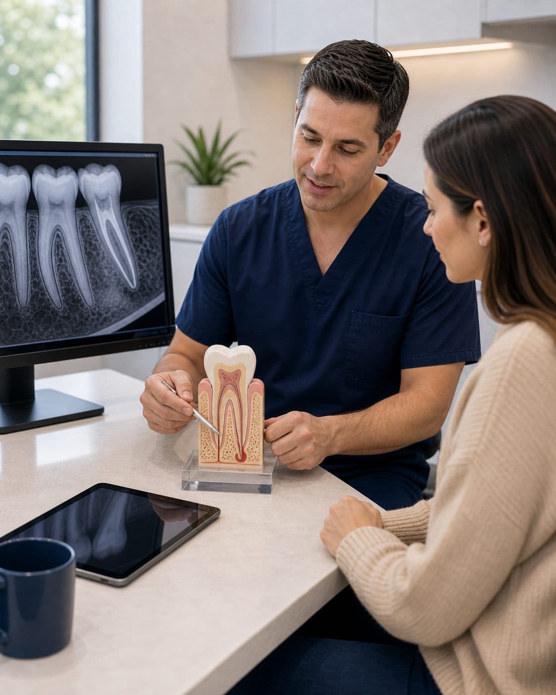 Tooth abscess evaluation using a root-tip infection model at Biologic Endodontics